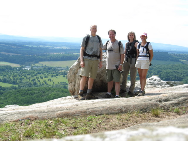 Rachel, Jane, Steve and Jon on Bull Run Mountain