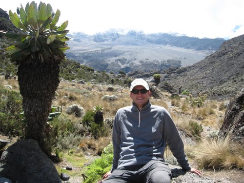 Greg and the Senecio Kilimanjari 