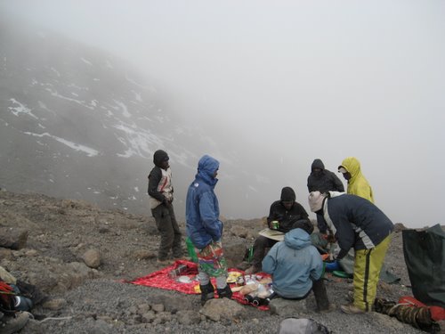 Lunch on the way to the summit