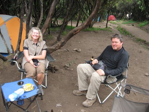 Trish and George at Mweka Camp